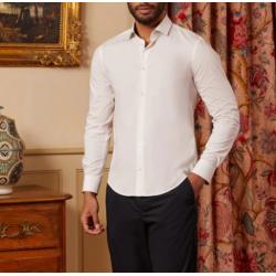 Chemise CLOVIS slim en popeline stretch