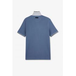 Polo bleu clair manches courtes uni