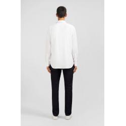 Chemise unie en coton coupe classique