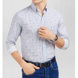 Chemise à micro motif fleuri