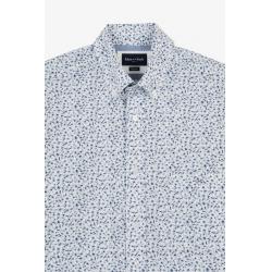 Chemise à micro motif fleuri