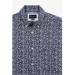 Chemise à micro motif fleuri