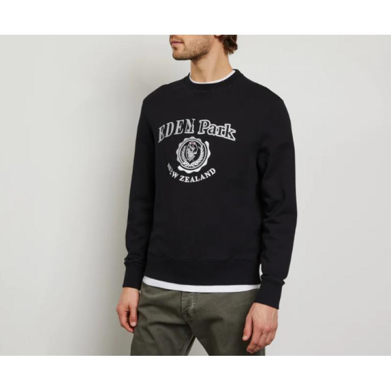 EDEN PARK - SWEAT NOIR COL ROND AVEC BRODERIE NEW ZEALAND