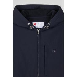 Sweatshirt zippé à capuche bleu marine coupe Regular