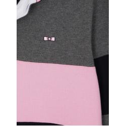 Maillot manches longues colorblock en coton broderie dos coupe Regular