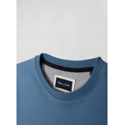 T-shirt manches longues colorblock en coton bleu coupe Regular