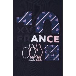 Maillot manches longues XV de France en coton bleu marine coupe Regular