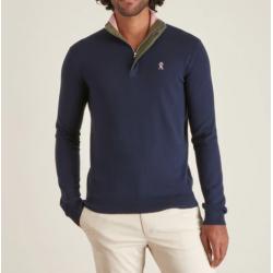 Pull col montant demi zip