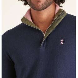 Pull col montant demi zip