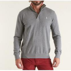 Pull col montant demi zip