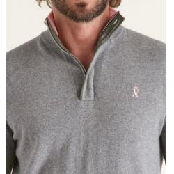 Pull col montant demi zip