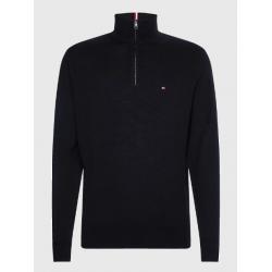 TOMMY HILFIGER - Pull zippé à bande emblématique