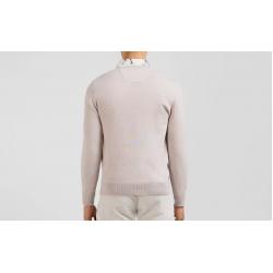 Pull col rond en laine et coton coupe Regular