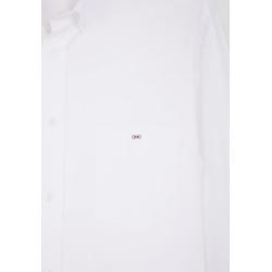 Chemise en popeline de coton blanc coupe Regular