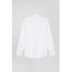 Chemise en popeline de coton blanc coupe Regular