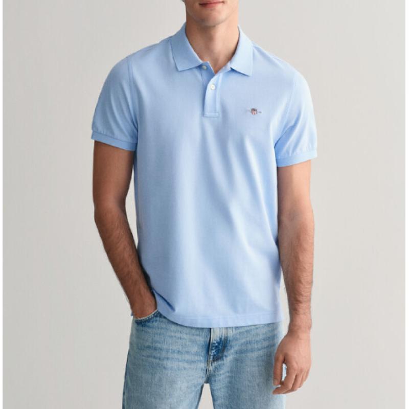 Polo regular fit en coton piqué Shield