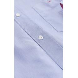 Chemise unie en coton Oxford de qualité