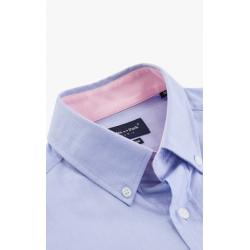 Chemise unie en coton Oxford de qualité