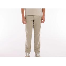 Pantalon chino sans plis en coton stretch coupe droite