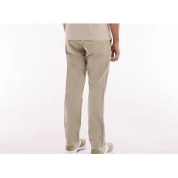 Pantalon chino sans plis en coton stretch coupe droite