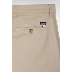 Pantalon chino sans plis en coton stretch coupe droite