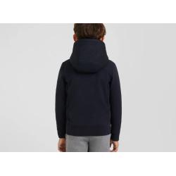 Sweatshirt zippé matelassé à capuche bleu marine coupe Regular